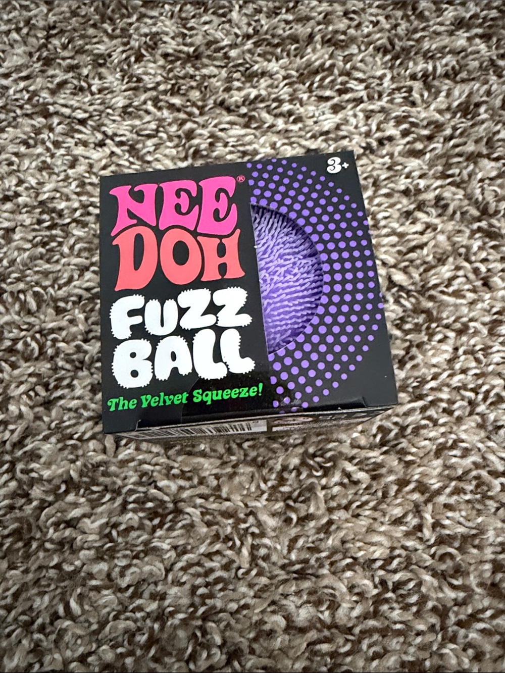 NeeDoh Fuzz Ball Velvet Squeeze - purple